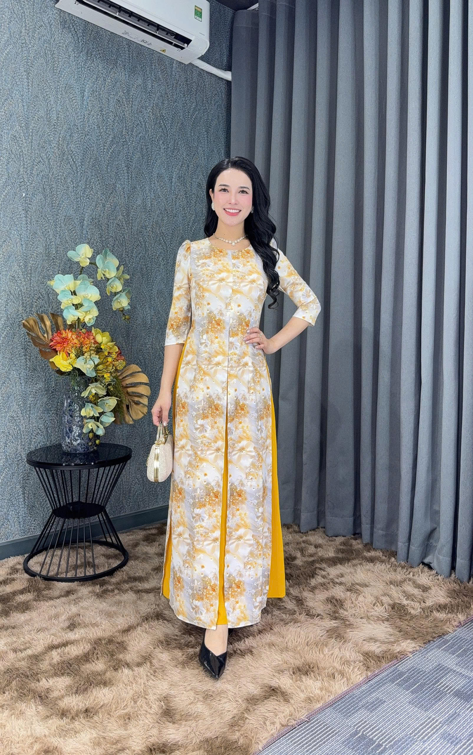 Đầm giả áo dài - Y2063 - Thương hiệu Zonbig