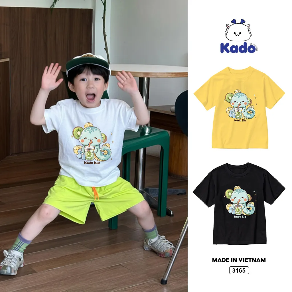 Áo thun bé trai bé gái 12 con giáp tuổi Tỵ Kado 3165