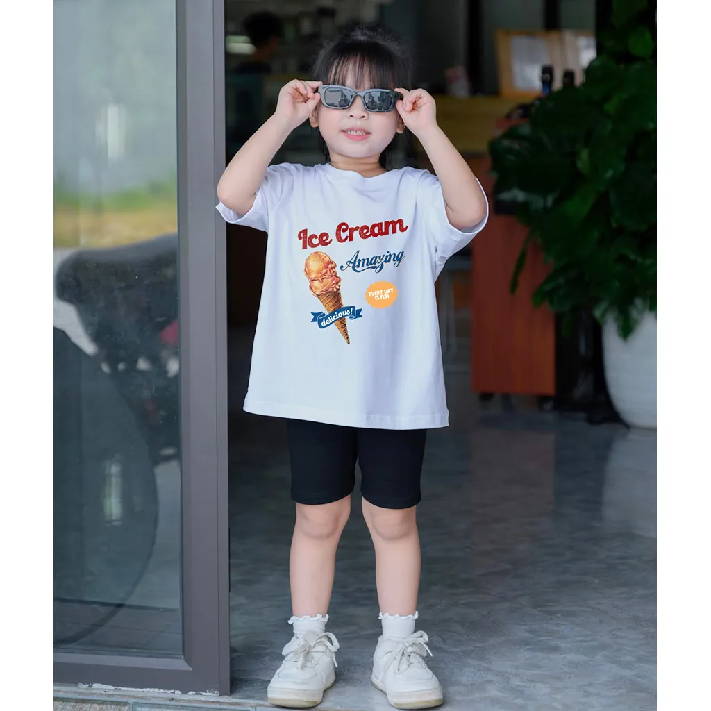 Áo thun cho bé Ice cream 2532 Miucho Kid chất vải cotton thoáng mát cho bé thoải mái cả ngày_thumbnail_4