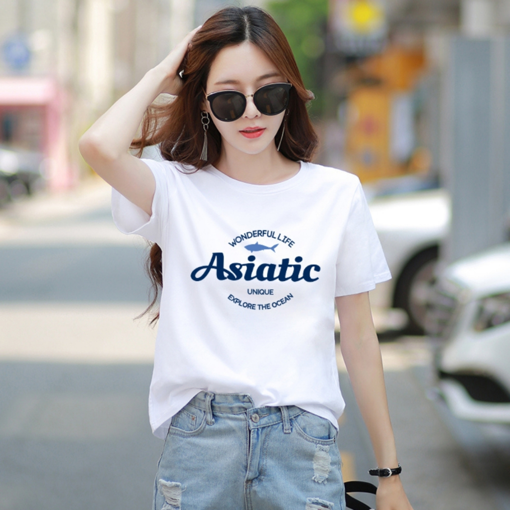 [Form Rộng] Áo thun nữ in hình 'ASIATIC' - LOZA RT8343