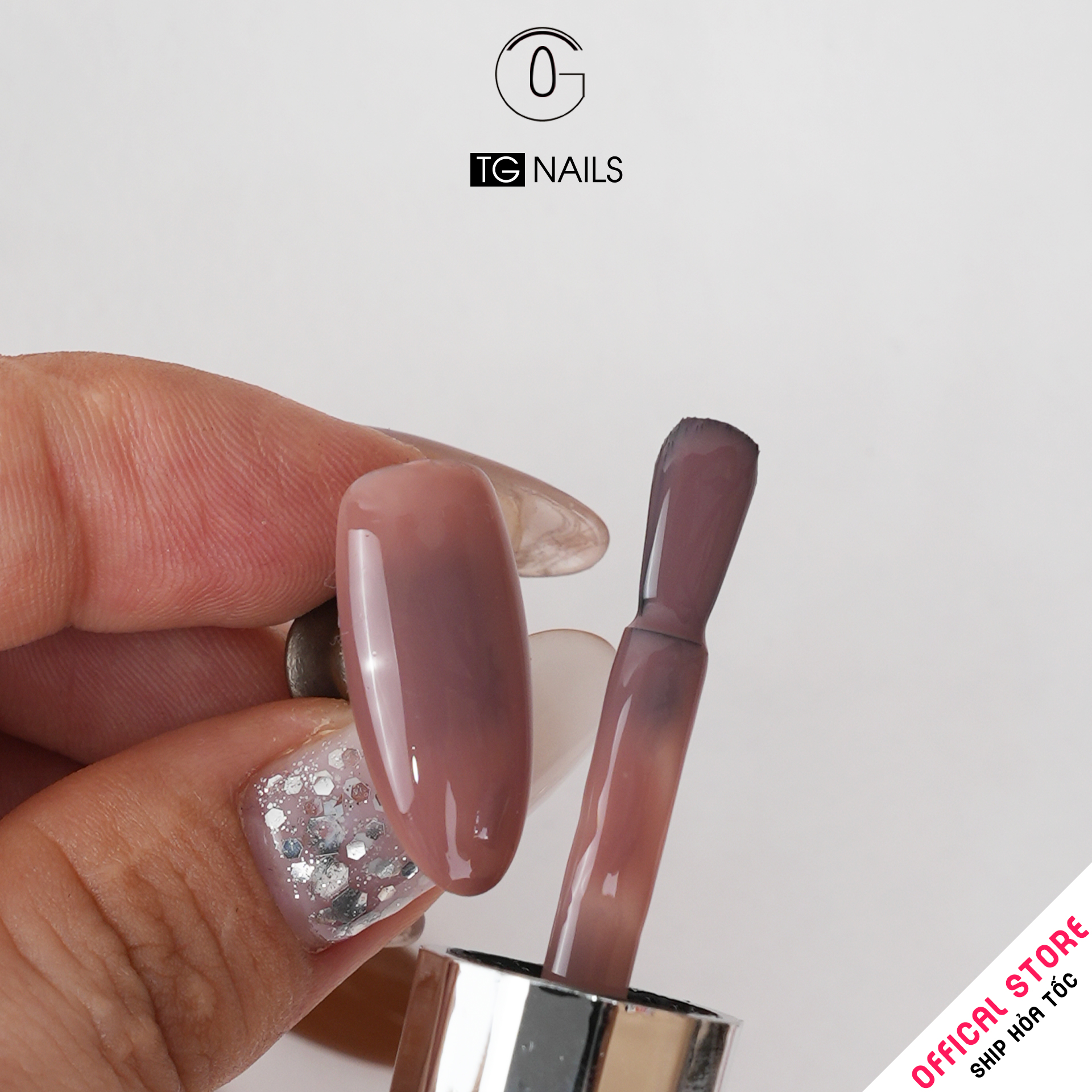 Sơn gel thạch đục TG cọ tròn chai hồng 15ml_thumbnail_3