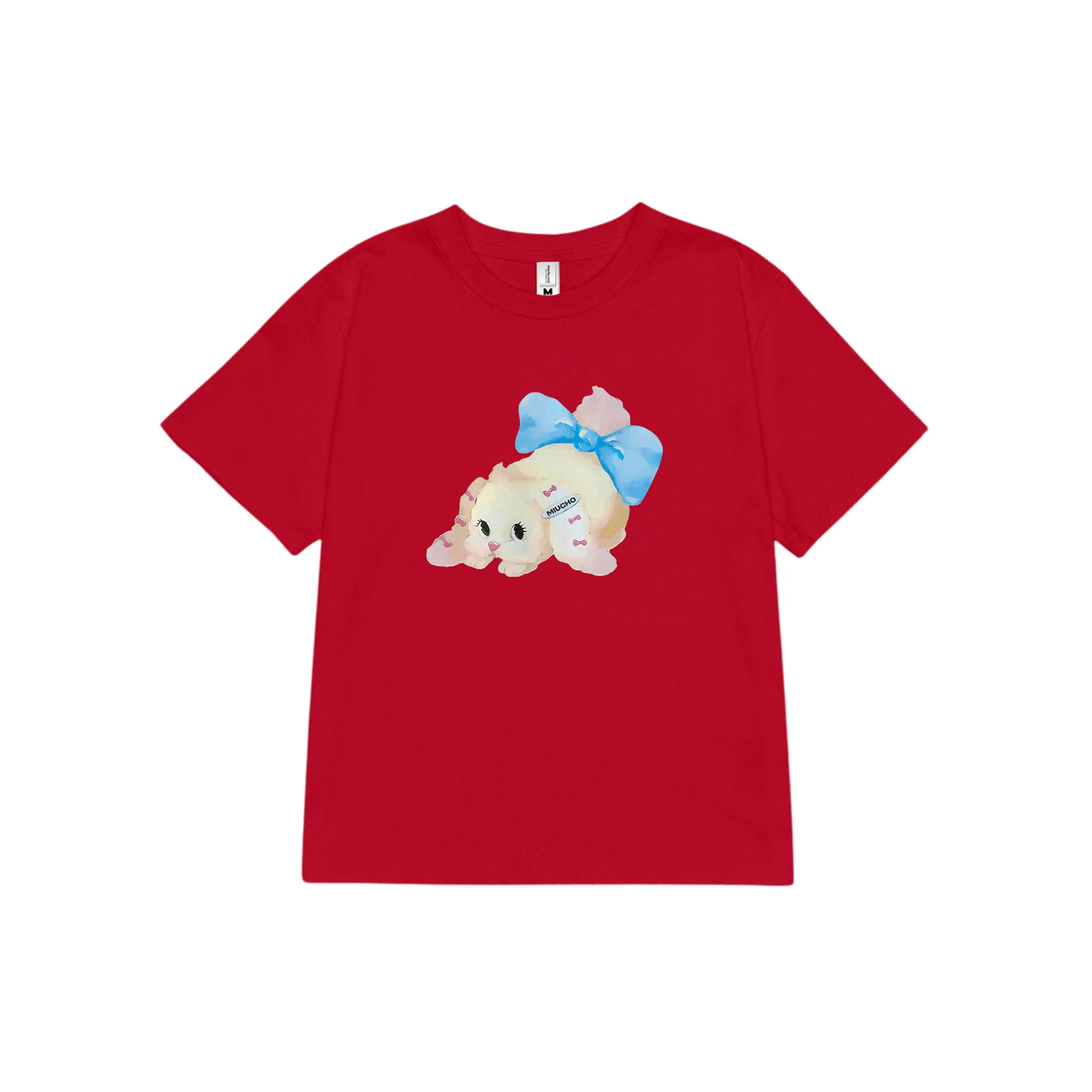 Áo baby tee in hình cute 2518 Miucho vải cotton co giãn thoáng mát cổ tròn in mix