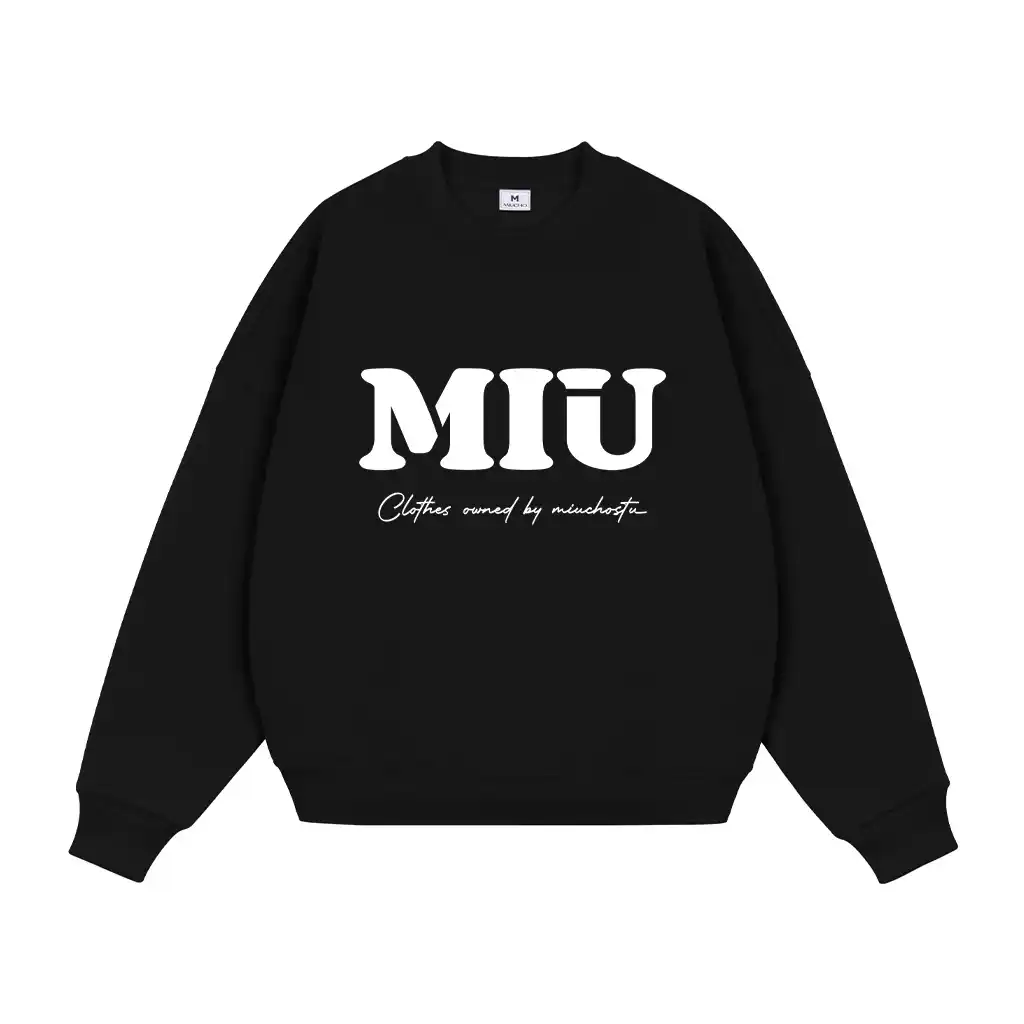 Áo Sweater form boxy Miucho nỉ 2 da dày dặn thoáng mát thoải mái mỗi ngày in chữ MIU basic 2831_thumbnail_10