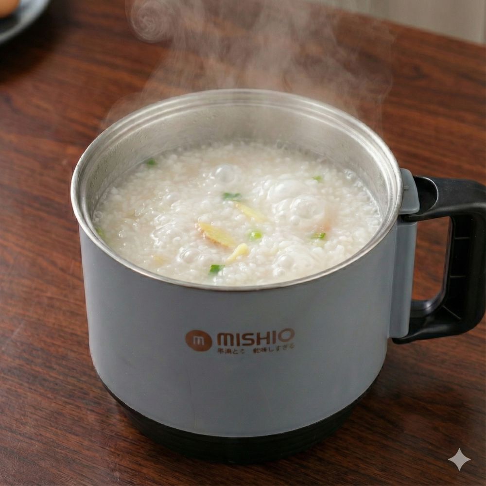 Nồi Lẩu Điện Mini 1.5L Mishio MK392 600W lòng nồi inox 304 không gỉ sét_thumbnail_5