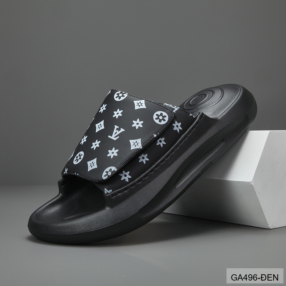 GA496 - Dép xỏ ngón nam thời trang đế dày họa tiết logo, màu trắng đen_thumbnail_12