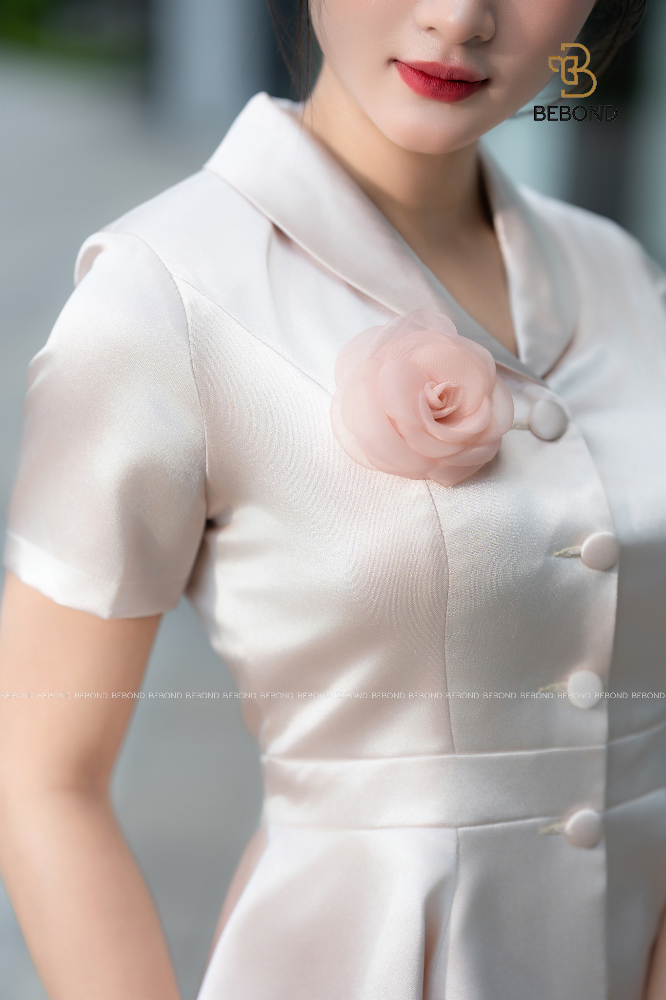 Set vest PATIA hoa thêu màu BEIGE HỒNG_thumbnail_4