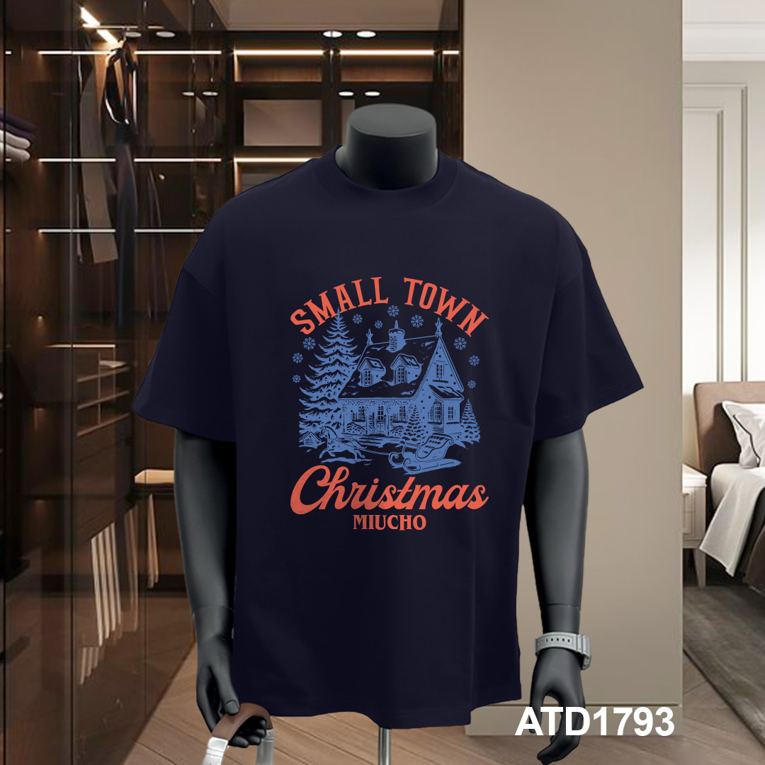 Áo phông nam giáng sinh noel form rộng cổ tròn vải cotton thoáng mát 1793 Miucho Iconic in mix_thumbnail_8