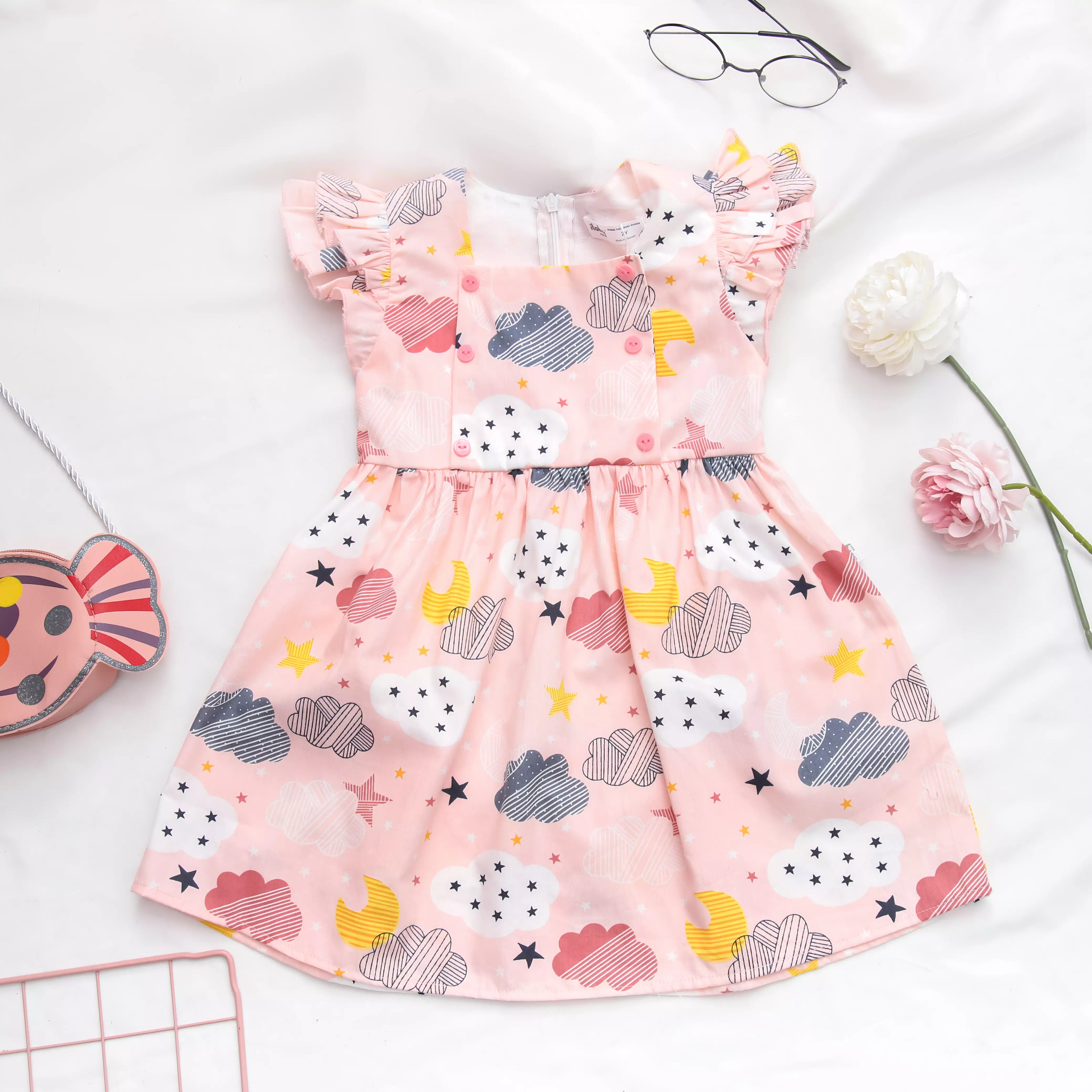 Váy họa tiết hai hàng cúc_thumbnail_3