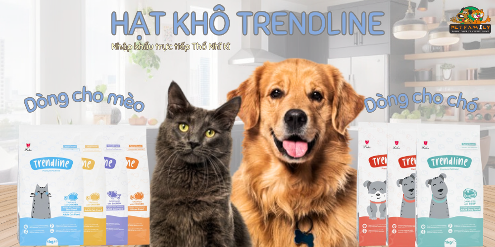 Review hạt khô Trendline cho chó mèo : dinh dưỡng cao - giá hạt dẻ