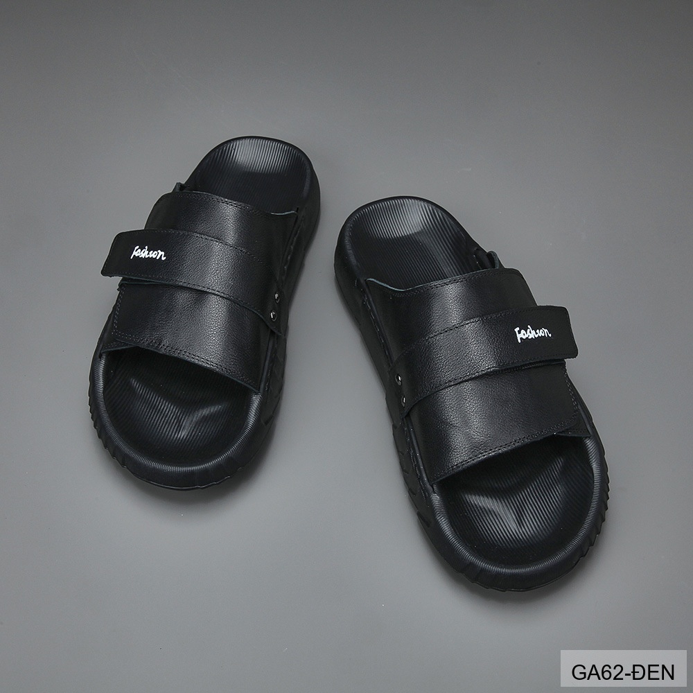 GA62 - Dép xỏ ngón nam phong cách Hàn, đế cao su êm ái, chất liệu da bò, 3 màu Trắng Xanh Lá Đen_thumbnail_18
