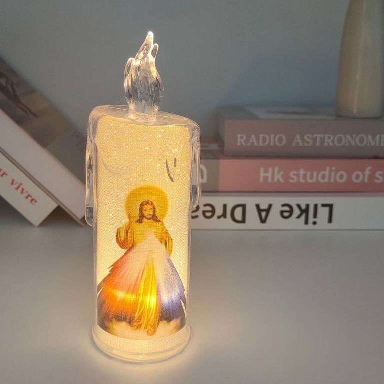 Nến Điện Tử Công Giáo - Nến Công Giáo Đèn Led Hình Chúa Chạy Pin Để Bàn Thờ Chúa - Quà Tặng NS1285_thumbnail_0