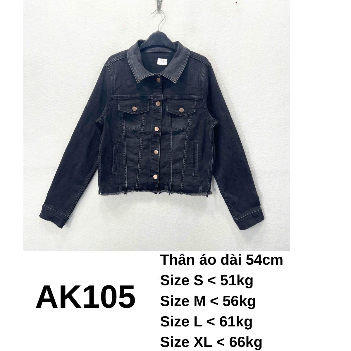 AK105 - ÁO KHOÁC NỮ - ĐEN