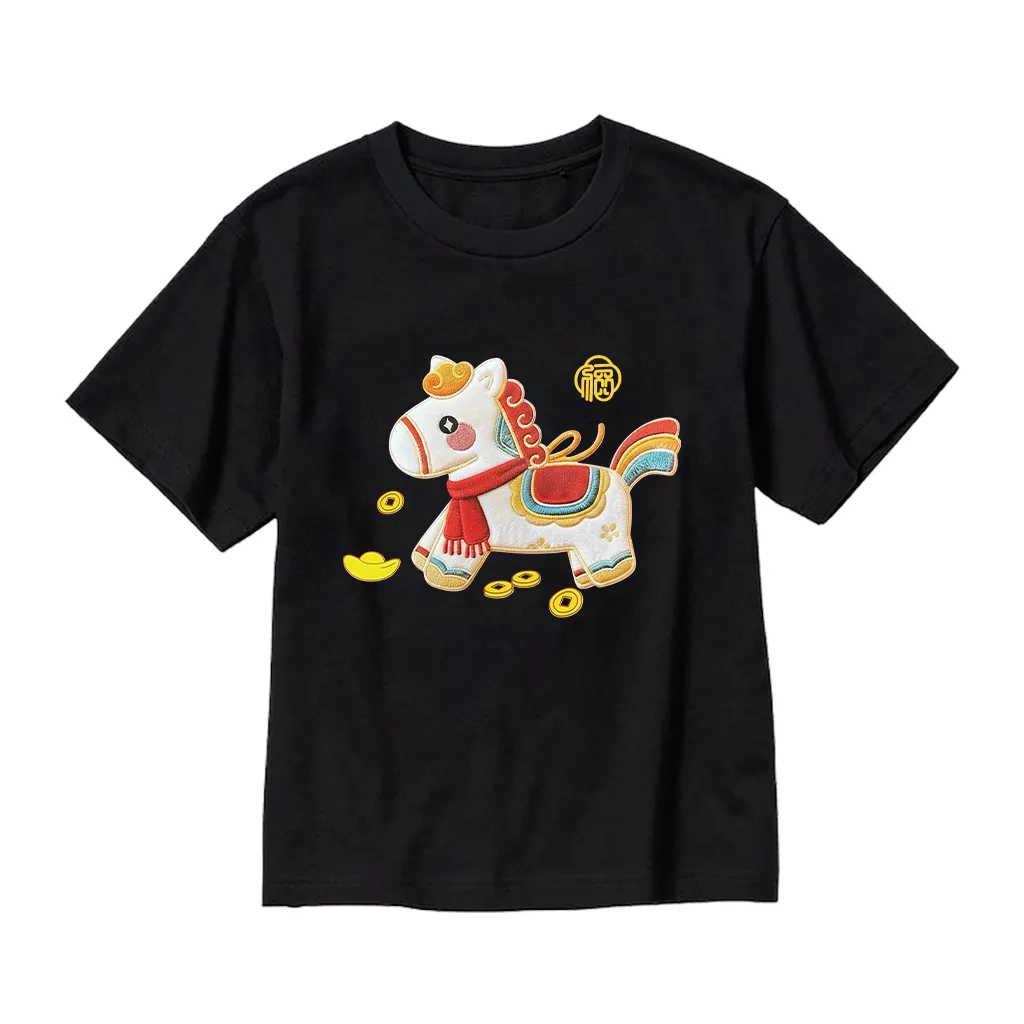 Áo thun bé và gia đình Kado vải thoáng mát thấm hút tốt Ngựa Kỳ Lân 2963_thumbnail_10