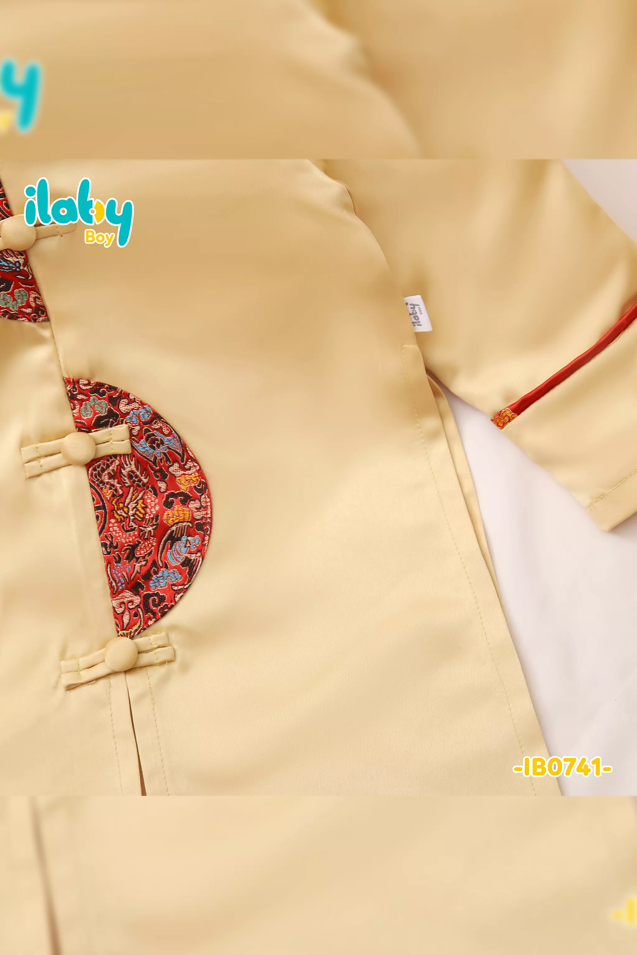 Áo dài tafta phối gấm bé trai_thumbnail_3