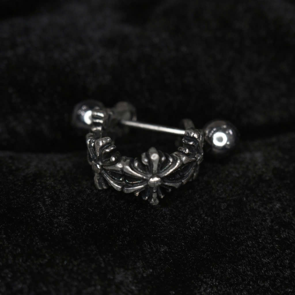 Khuyên vòng kiểu mạ điện 8mm hoạ tiết chrome._thumbnail_0