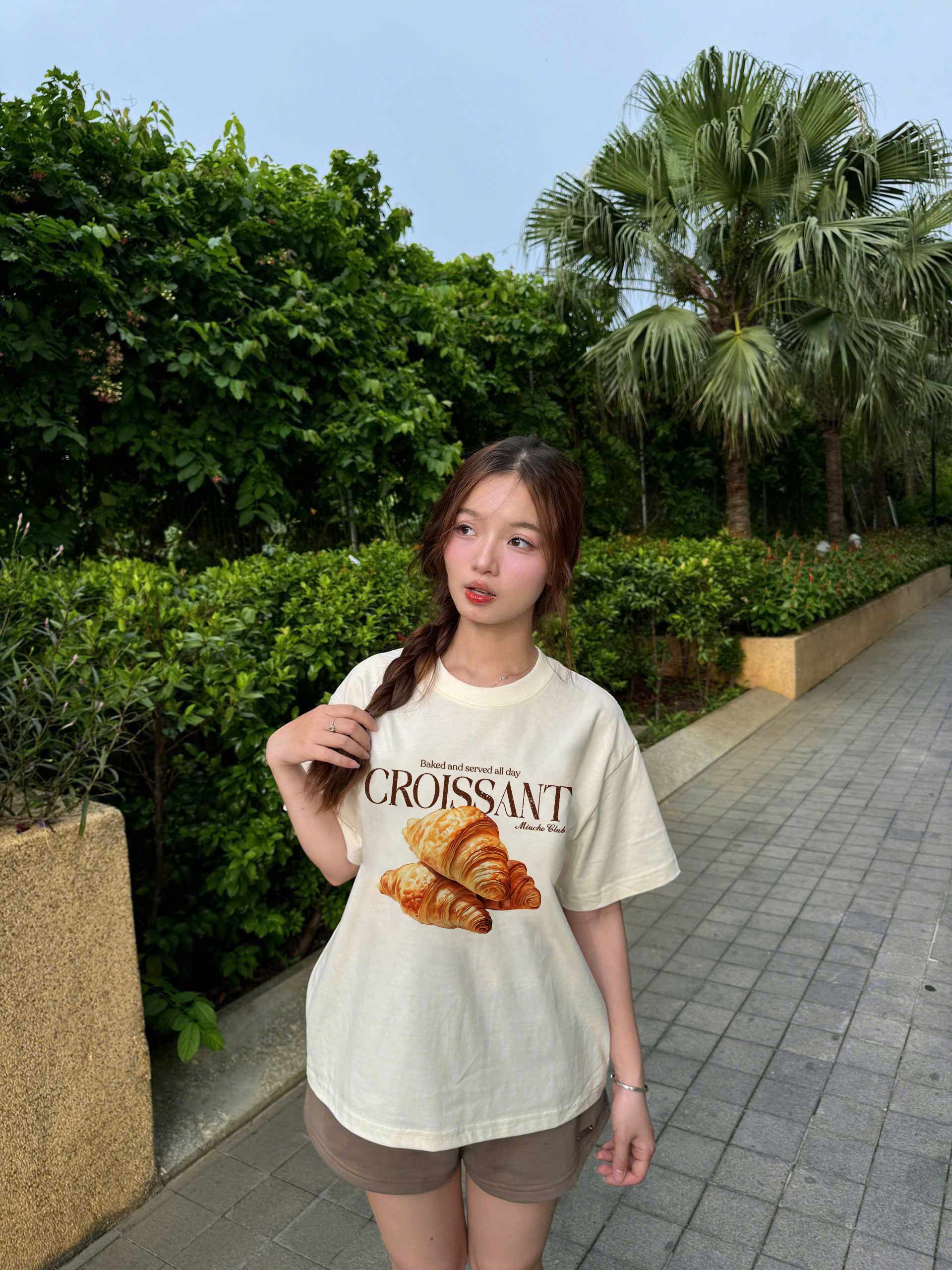 Áo thun boxy phong cách Hàn Quốc AXD2443 Miucho tay ngắn cổ tròn chất cotton co giãn dày dặn thoáng mát_thumbnail_4
