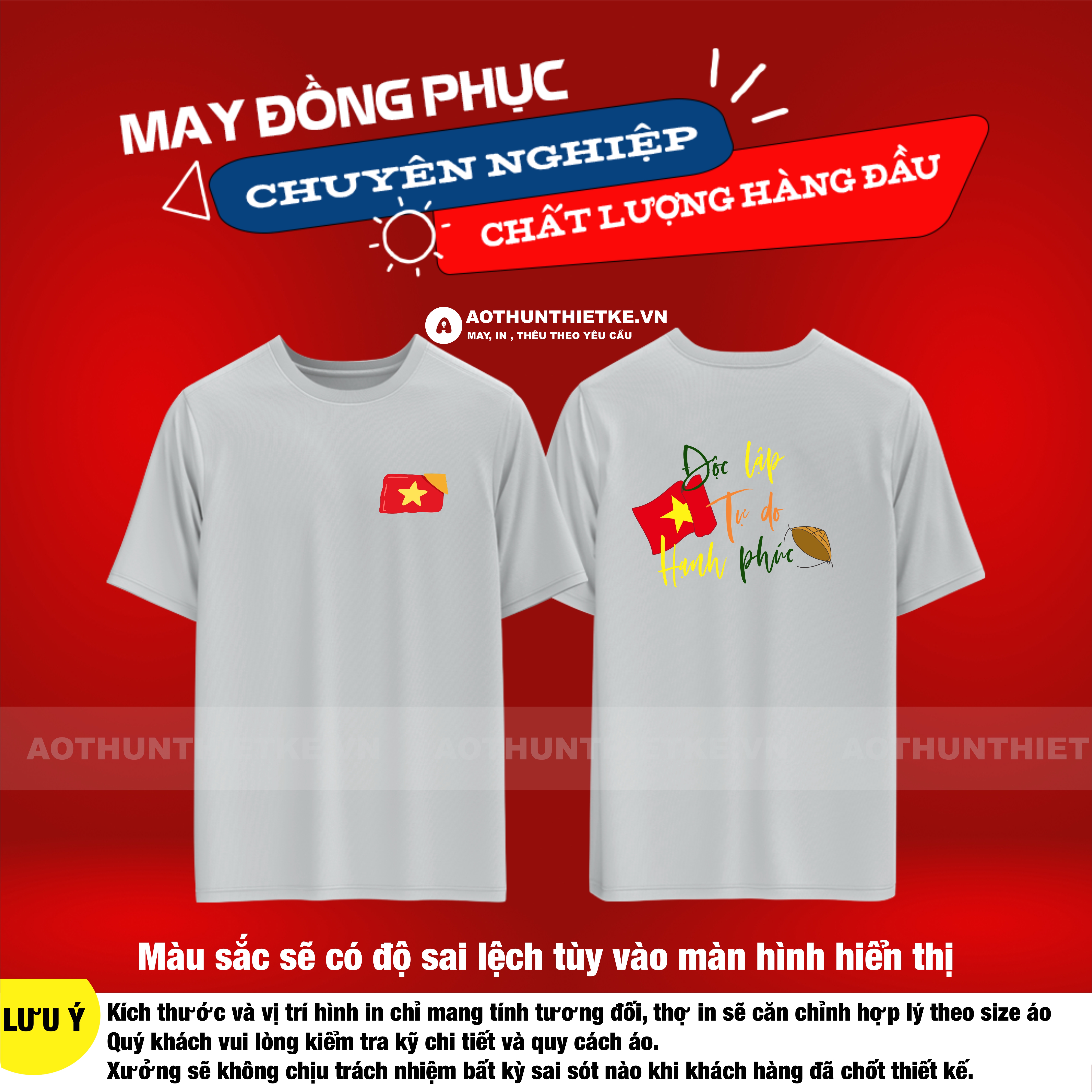 Áo Thun Cờ Việt Nam Độc Lập Tự Do