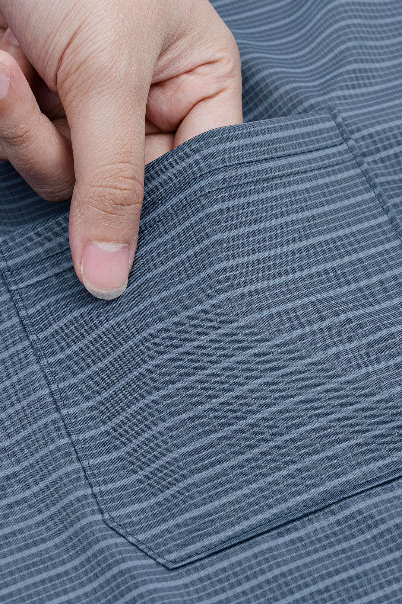 Áo Polo Túi Ngực Nam Trung Niên ANCHI Chất Liệu Cotton Cao Cấp Có Xẻ Tà Màu Xanh Nhạt