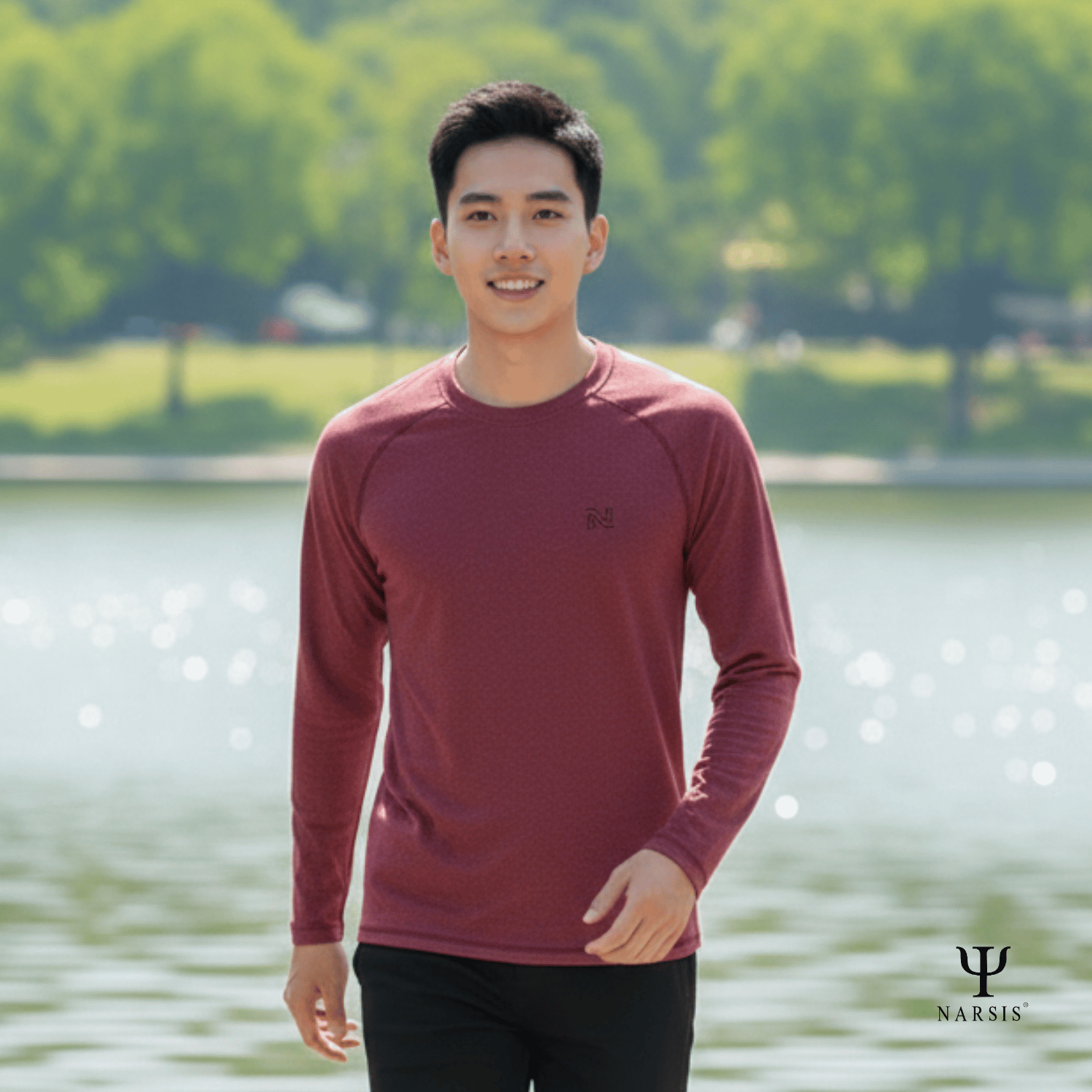 ÁO NAM GIỮ NHIỆT D7076 NARSIS PE NHẸ, THOÁNG KHÍ, THẤM MỒ HÔI, CHẤT LIỆU BỀN, CHỐNG NẮNG_thumbnail_1