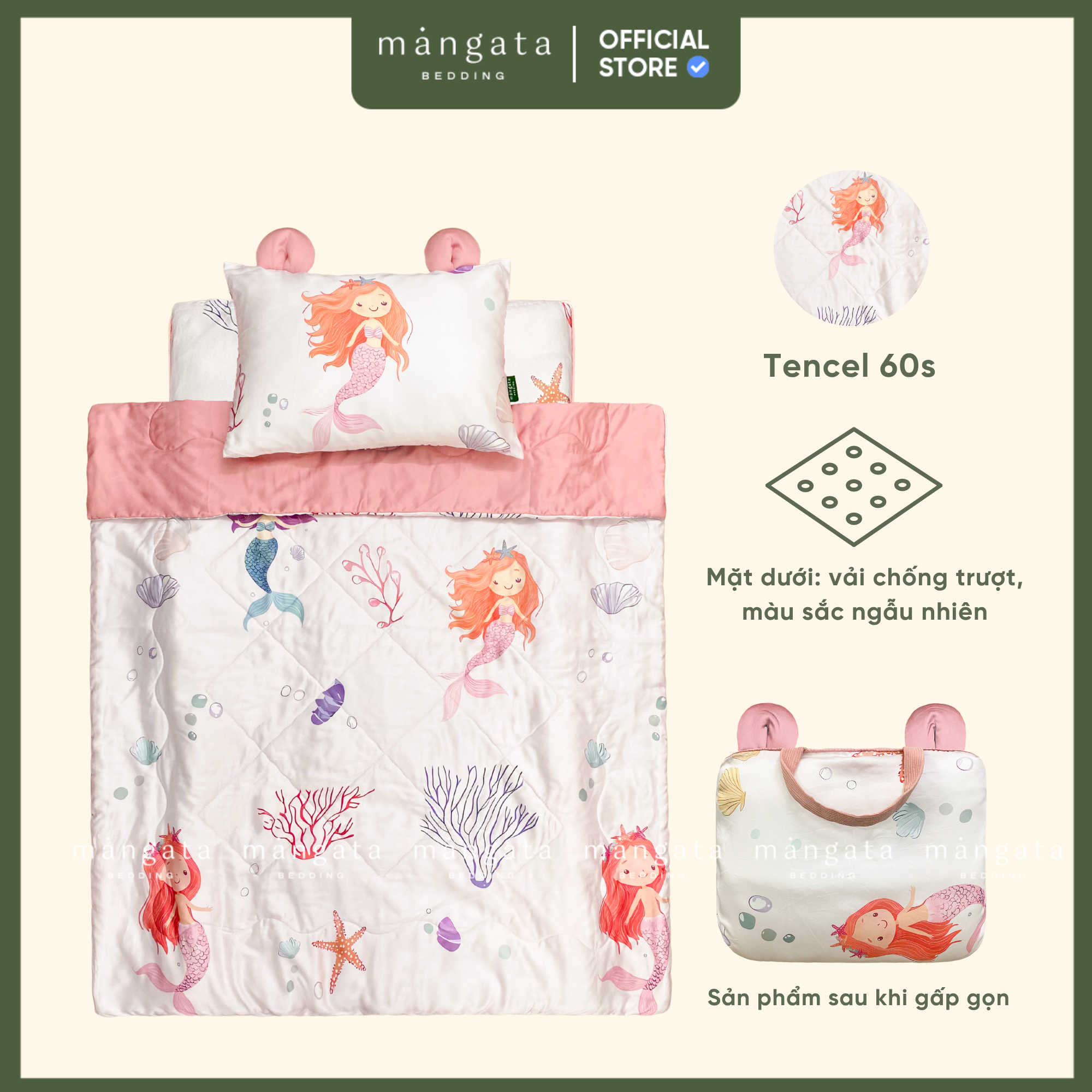 Mẫu Tiên cá - Bộ chăn gối gấp gọn đi học_thumbnail_1