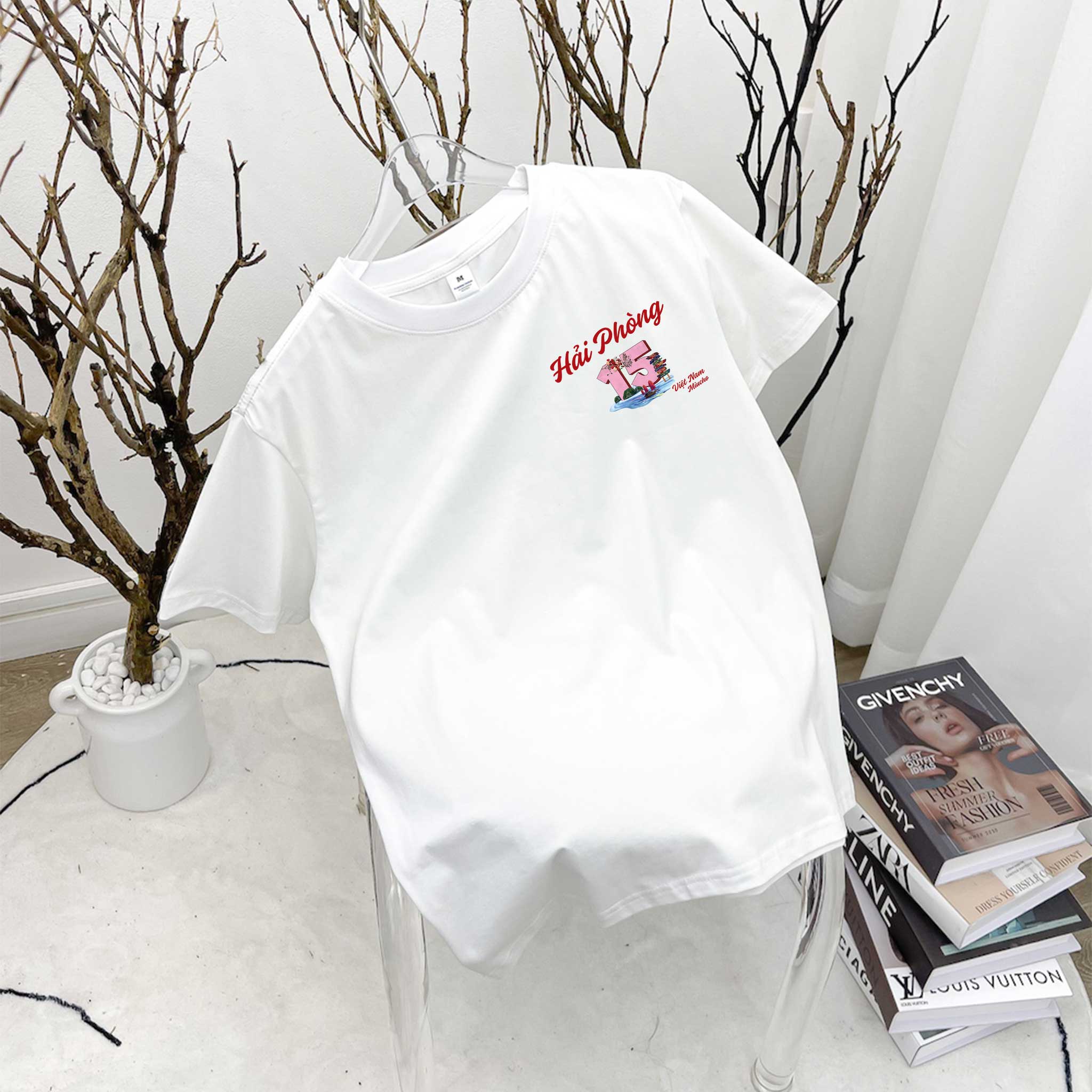 Áo thun nữ du lịch Hải Phòng form vừa regular thoáng mát ARD1303 Miucho Chic in mix_thumbnail_10