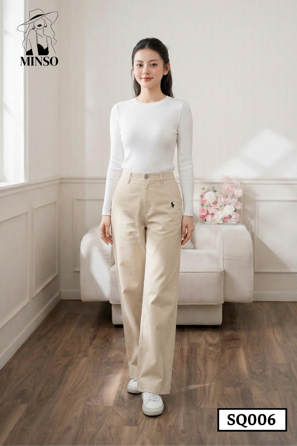 Quần Kaki dáng suông ống rộng SQ006