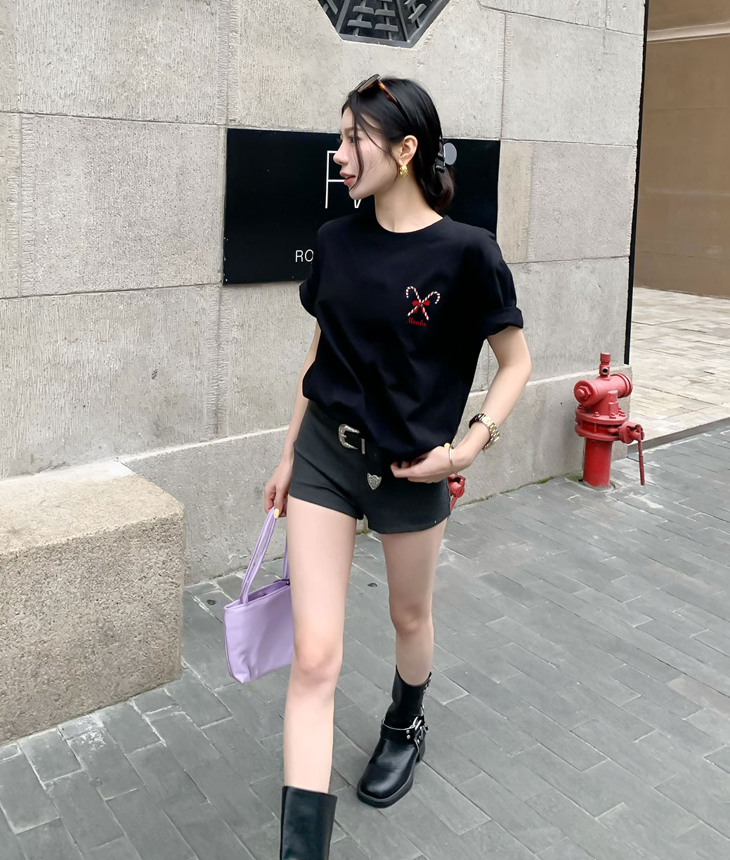 Áo thun nữ giáng sinh noel form vừa regular vải cotton 4c thoáng mát 1763 Miucho Chic Chic in basic_thumbnail_6