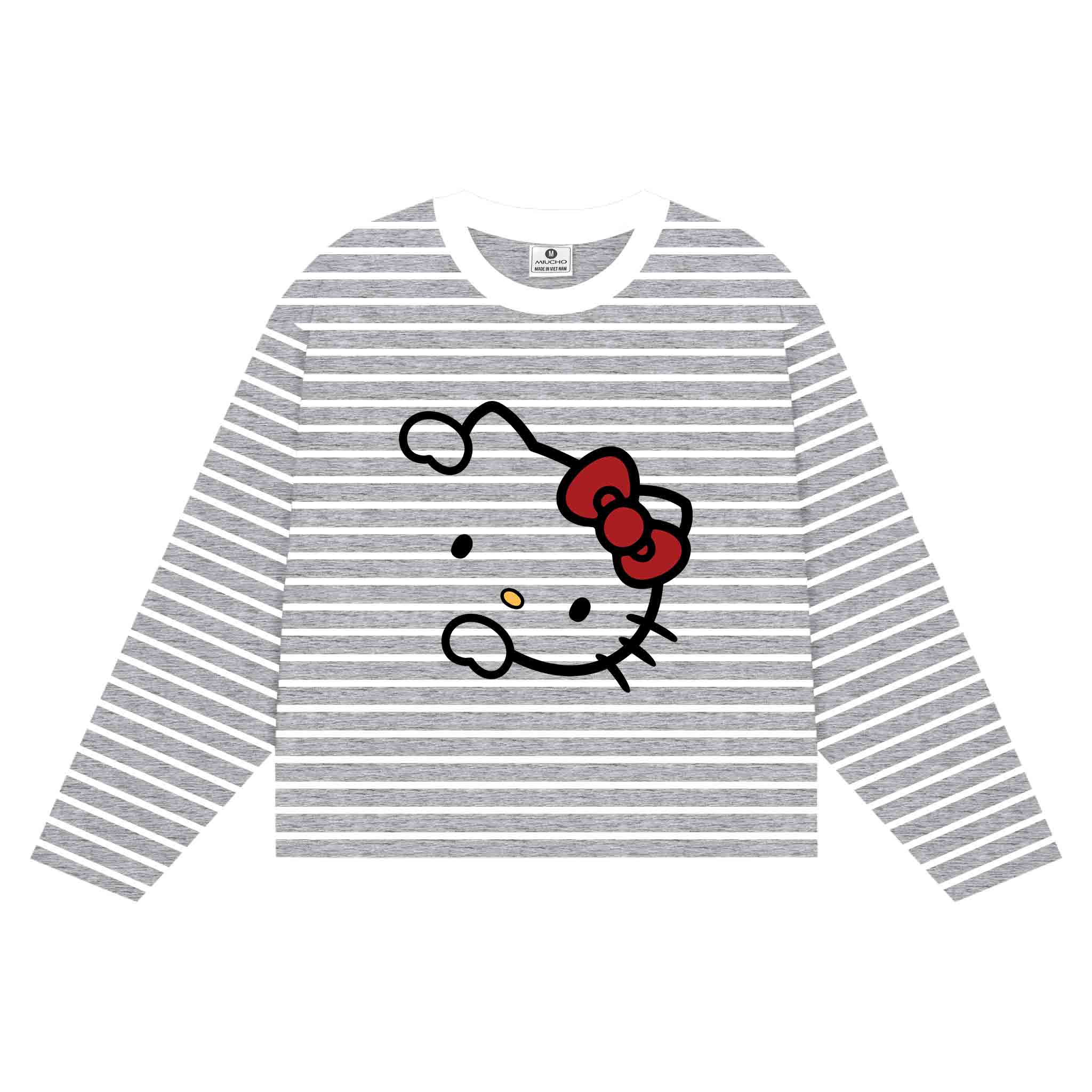 Áo thun nữ form boxy tay dài Miucho vải borip thoáng mát dày dặn hello kitty in mix 2692_thumbnail_16