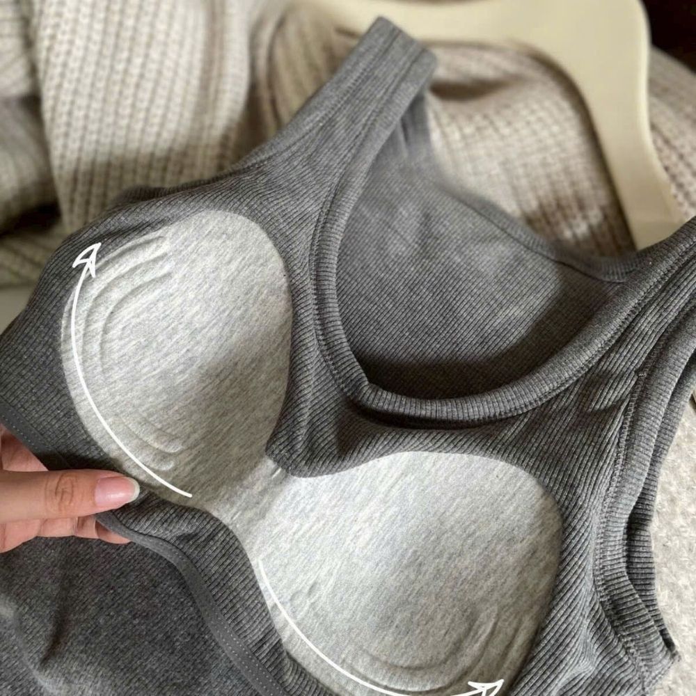 [MÃ B67] Áo Bra Nữ Có Mút, Áo Ba Lỗ Nữ Cotton Mềm Mại 4 Màu Đen Ghi Nâu Kem Freesize 40kg đến 60kg_thumbnail_3