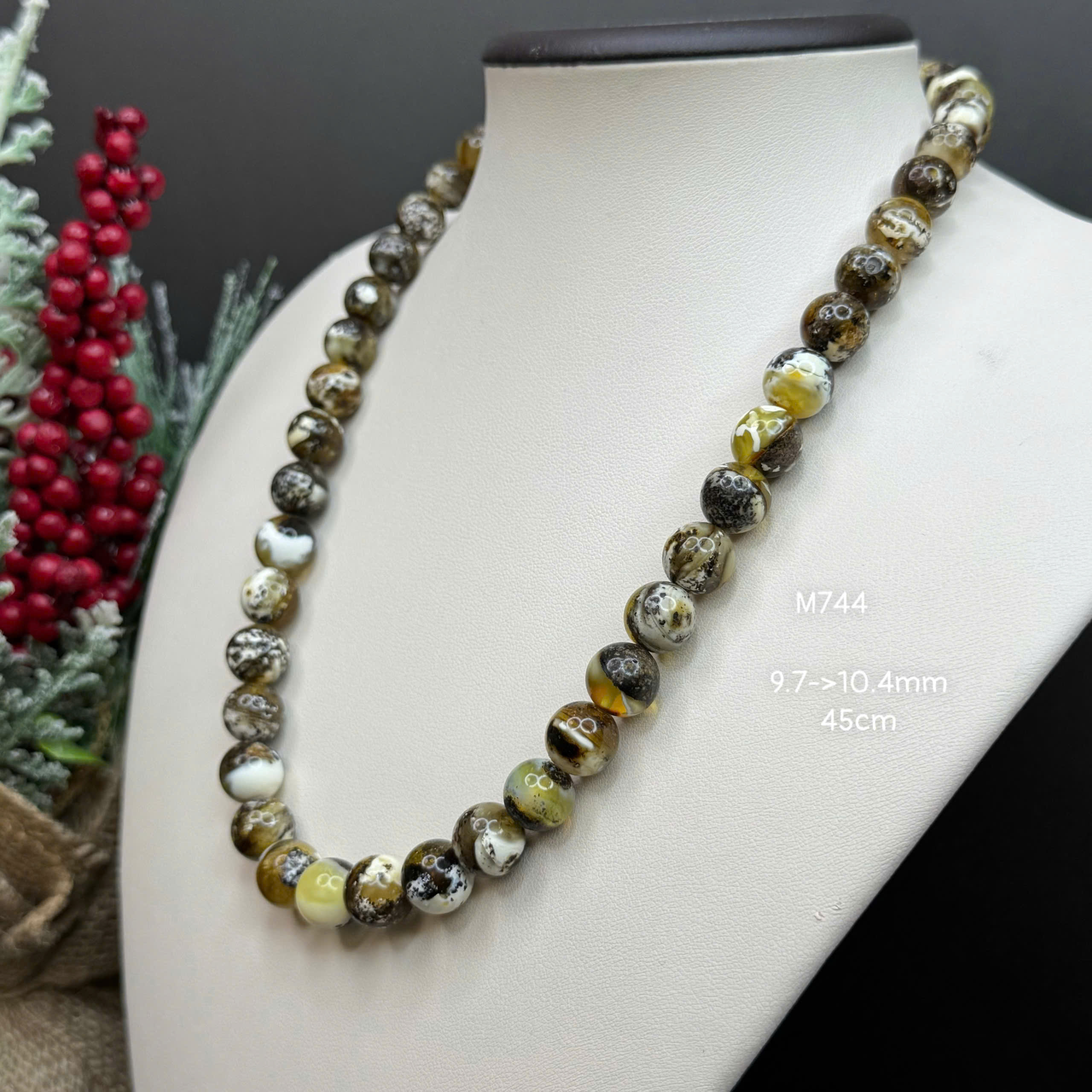 Chuỗi Vòng Cổ Mộc Bạch Ánh Xanh - M744