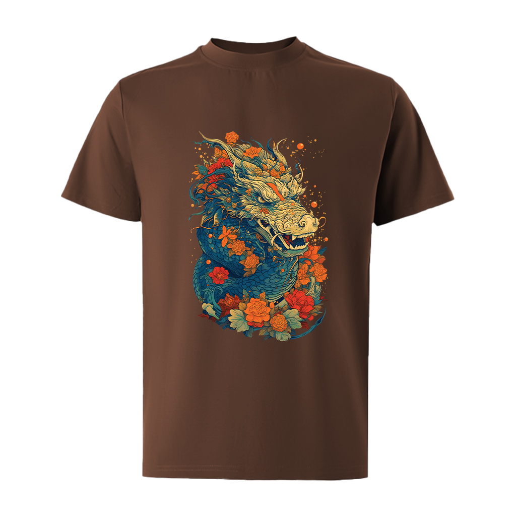 Áo thun nam form rộng 12 con giáp tuổi Thìn ATD481 Miucho Iconic cotton cổ tròn in graphic_thumbnail_0