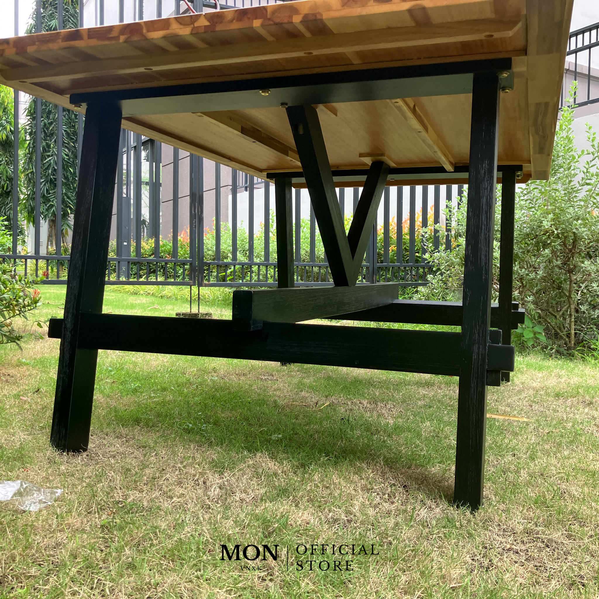 BÀN ĂN IKEA SKOGSTA Table, acacia/black_thumbnail_5