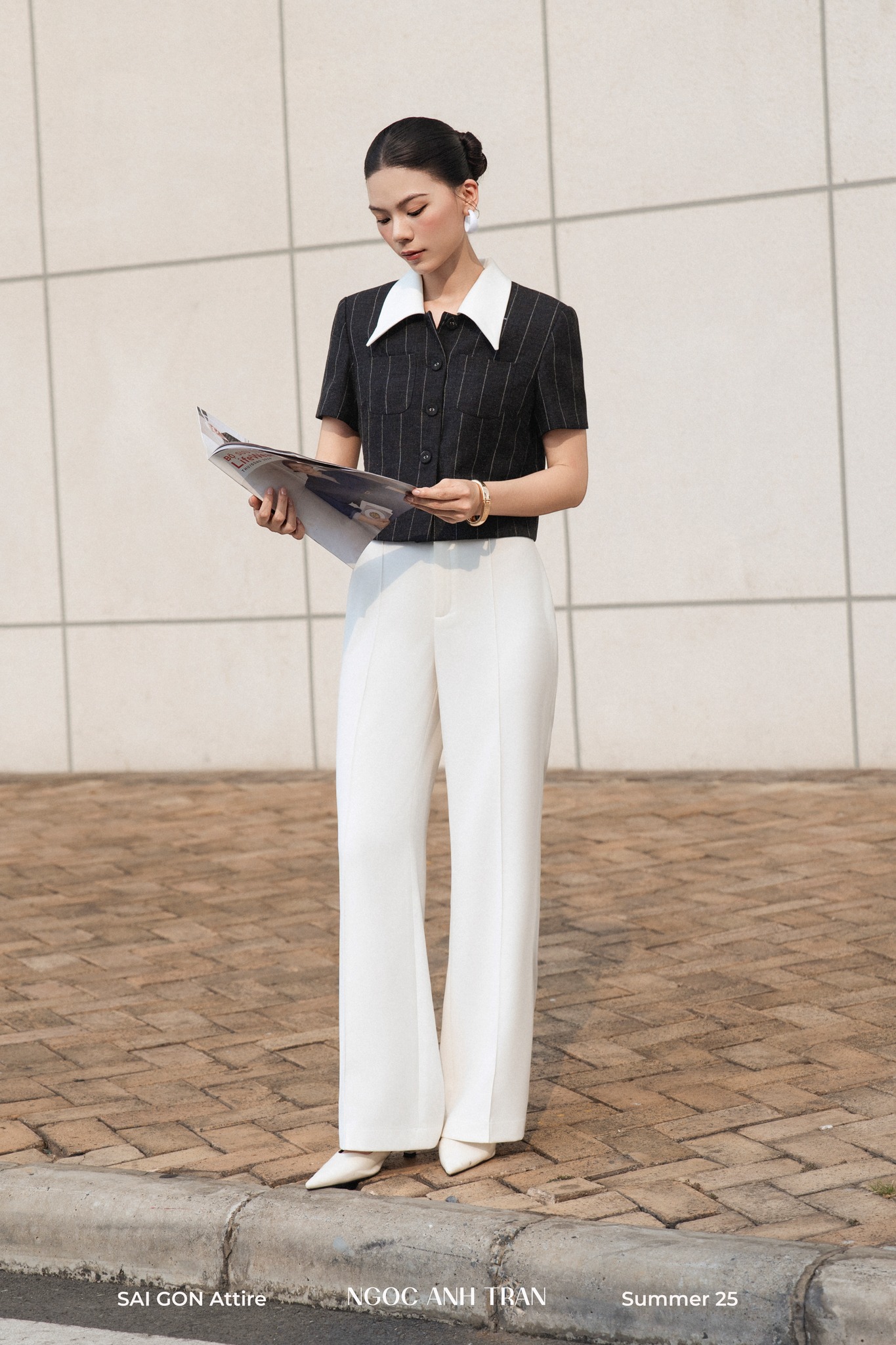 A178 - Áo lửng kẻ đen phối cổ trắng_thumbnail_3