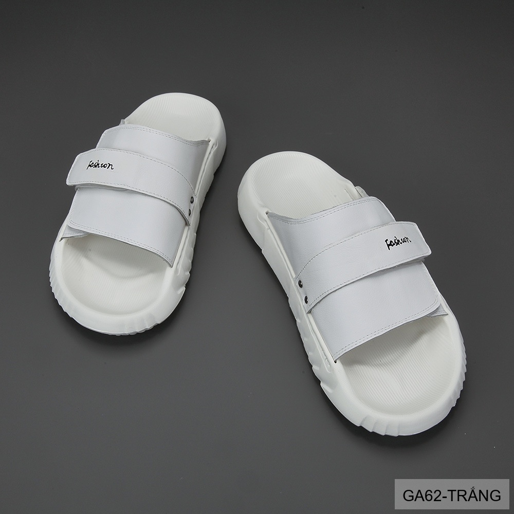 GA62 - Dép xỏ ngón nam phong cách Hàn, đế cao su êm ái, chất liệu da bò, 3 màu Trắng Xanh Lá Đen_thumbnail_7