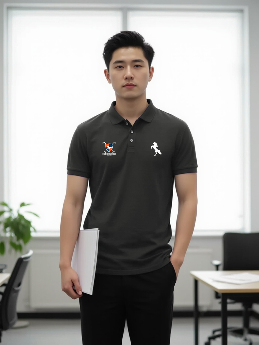 Áo polo form vừa 1900 Miucho Iconic vải cá sấu đứng form thoáng mát in mix_thumbnail_3