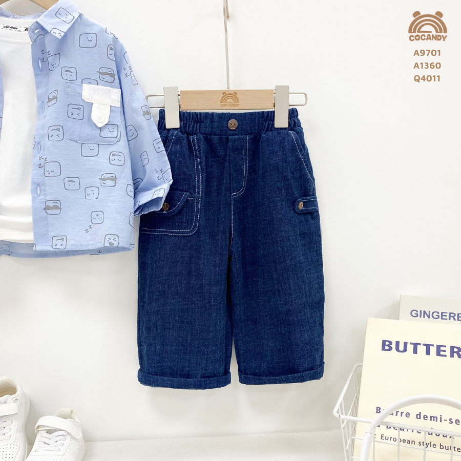 Quần dài jeans XANH suông nắp túi_thumbnail_1