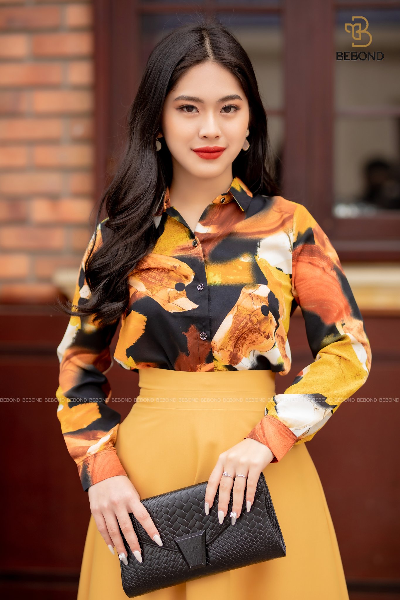 Chân váy xòe thiên màu vàng khóa đồng - Simona Skirt_thumbnail_1