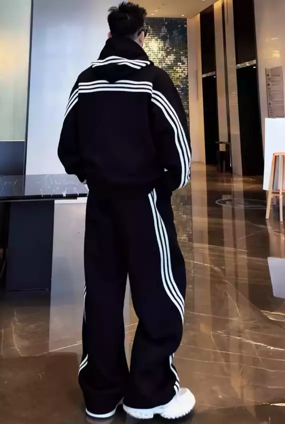 Set nỉ nhung sọc trắng