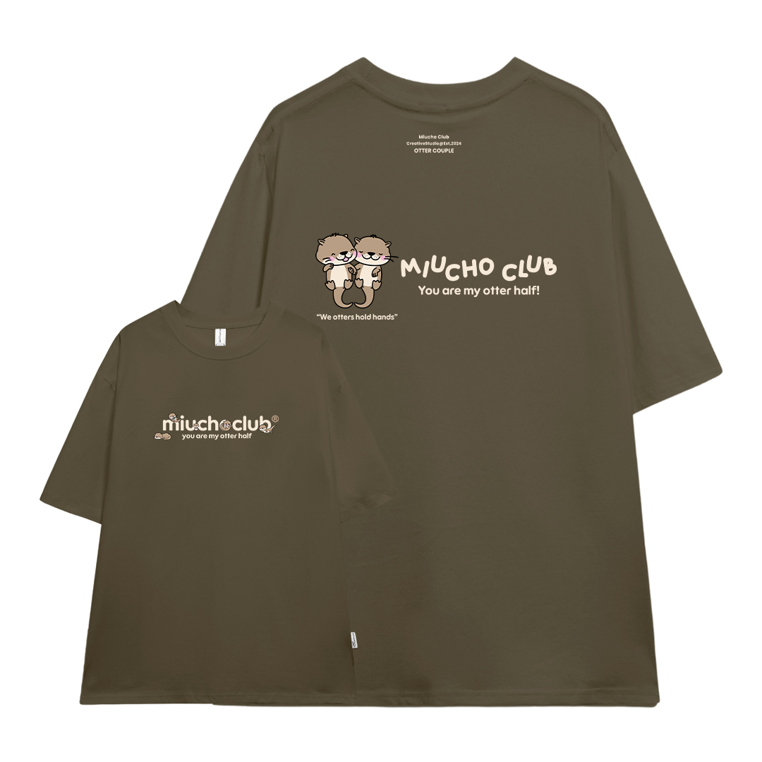 Áo thun cặp nam nữ form rộng 1945 Miucho cổ tròn vải 4c cotton 220gsm thoáng mát in mix_thumbnail_7