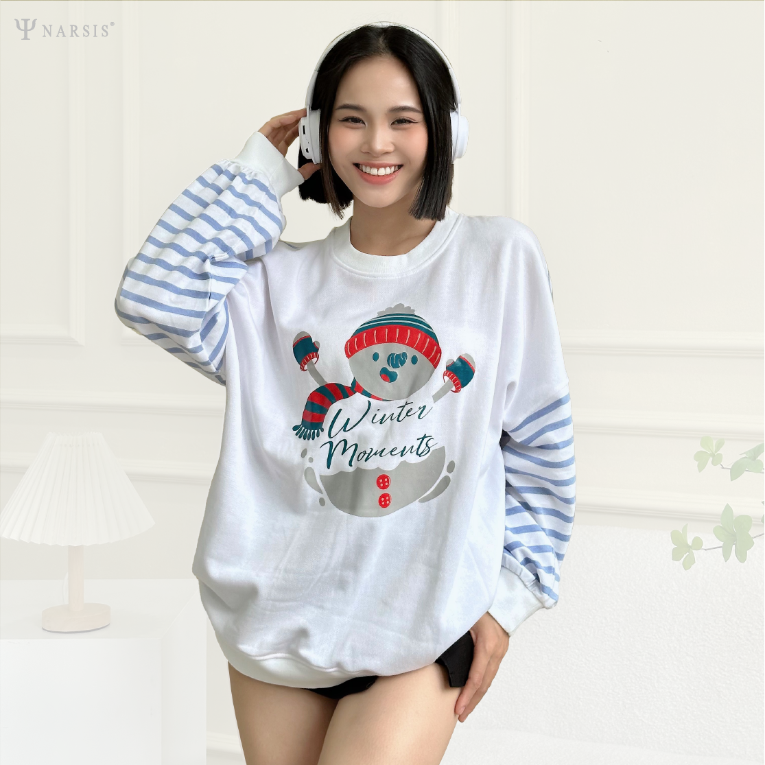 ÁO THU ĐÔNG NỮ L0070 NARSIS VẢI NỈ ẤM ÁP, MỀM MẠI, THÍCH HỢP MÙA ĐÔNG, GIỮ NHIỆT TỐT_thumbnail_1
