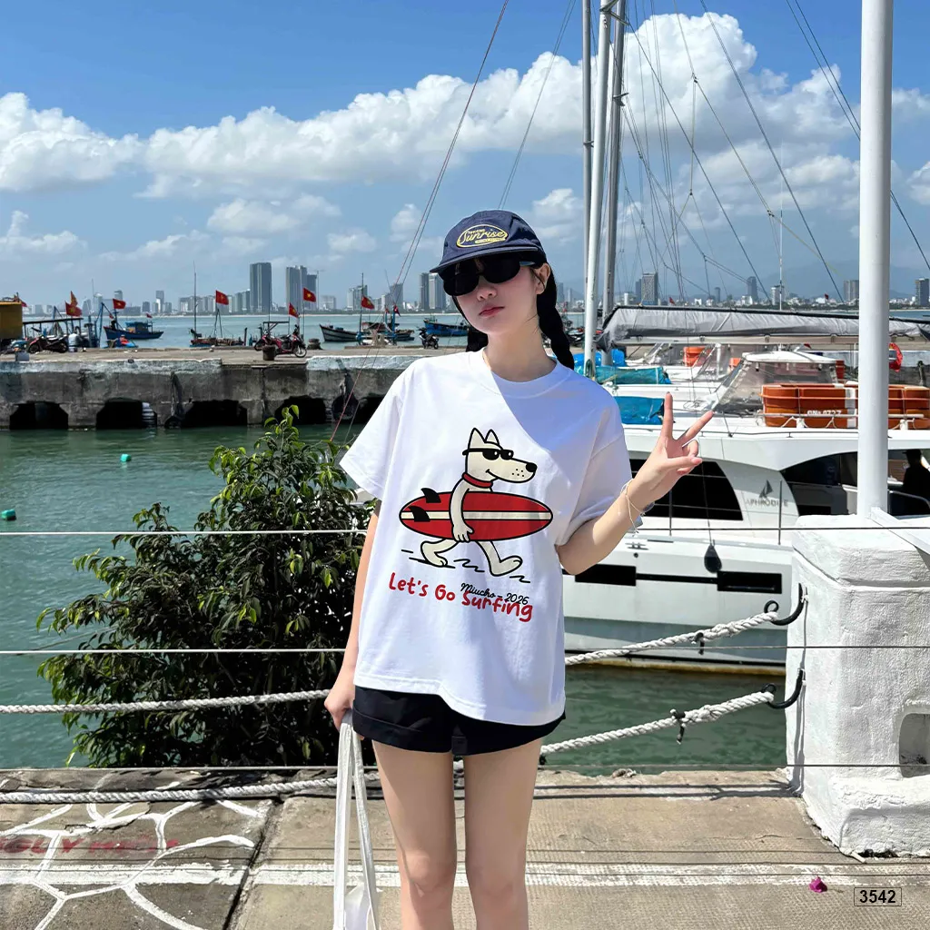 Áo thun boxy phong cách streetwear summer Miucho 3542_thumbnail_2