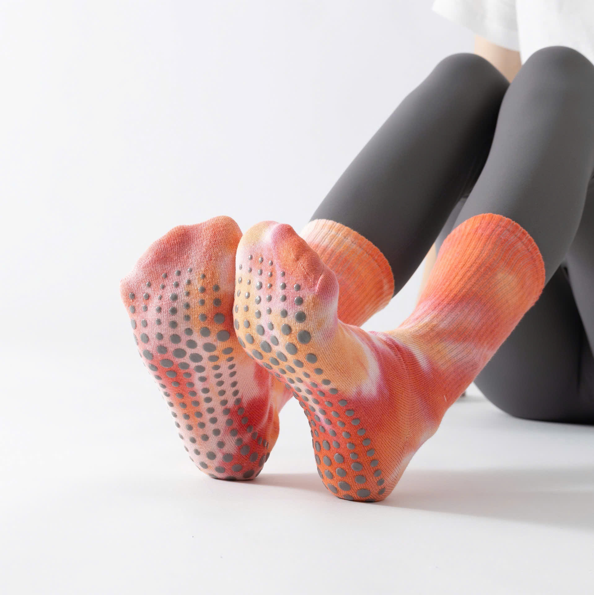 Vớ Yoga Nữ Cổ Cao, Tất Thể Thao Nữ Cotton Màu Loang Chống Trượt Thoáng Mát Co Dãn, Vớ Nữ Cổ Cao Yoga Cao Cấp_thumbnail_18
