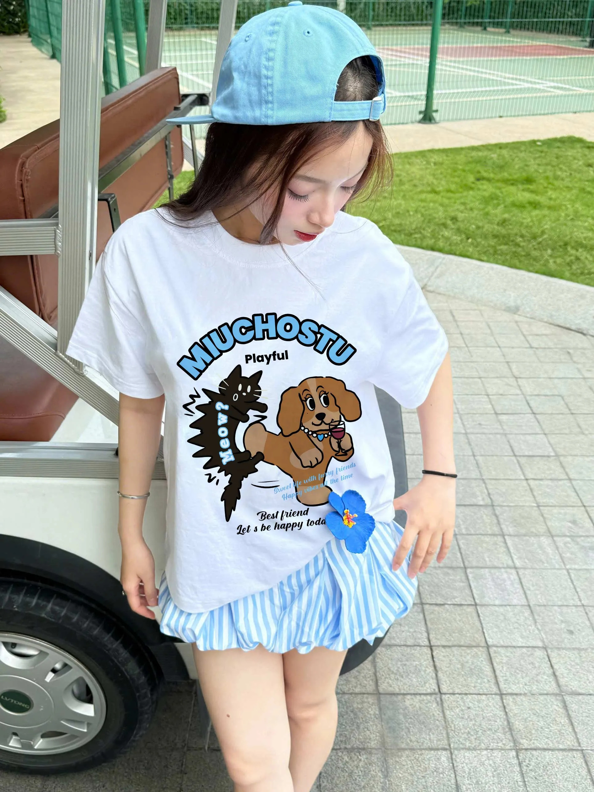 Áo thun boxy streetwear hình cún Miucho 3192_thumbnail_3