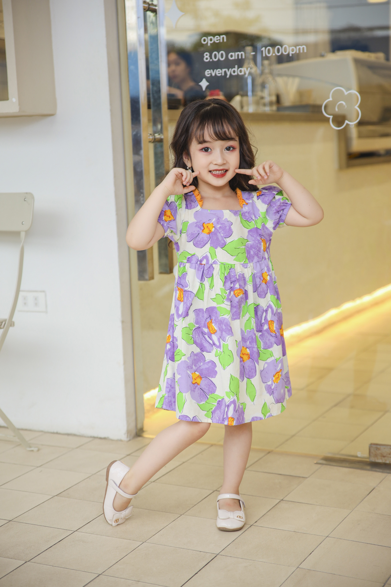 Váy cổ vuông phối bèo nổi_thumbnail_0