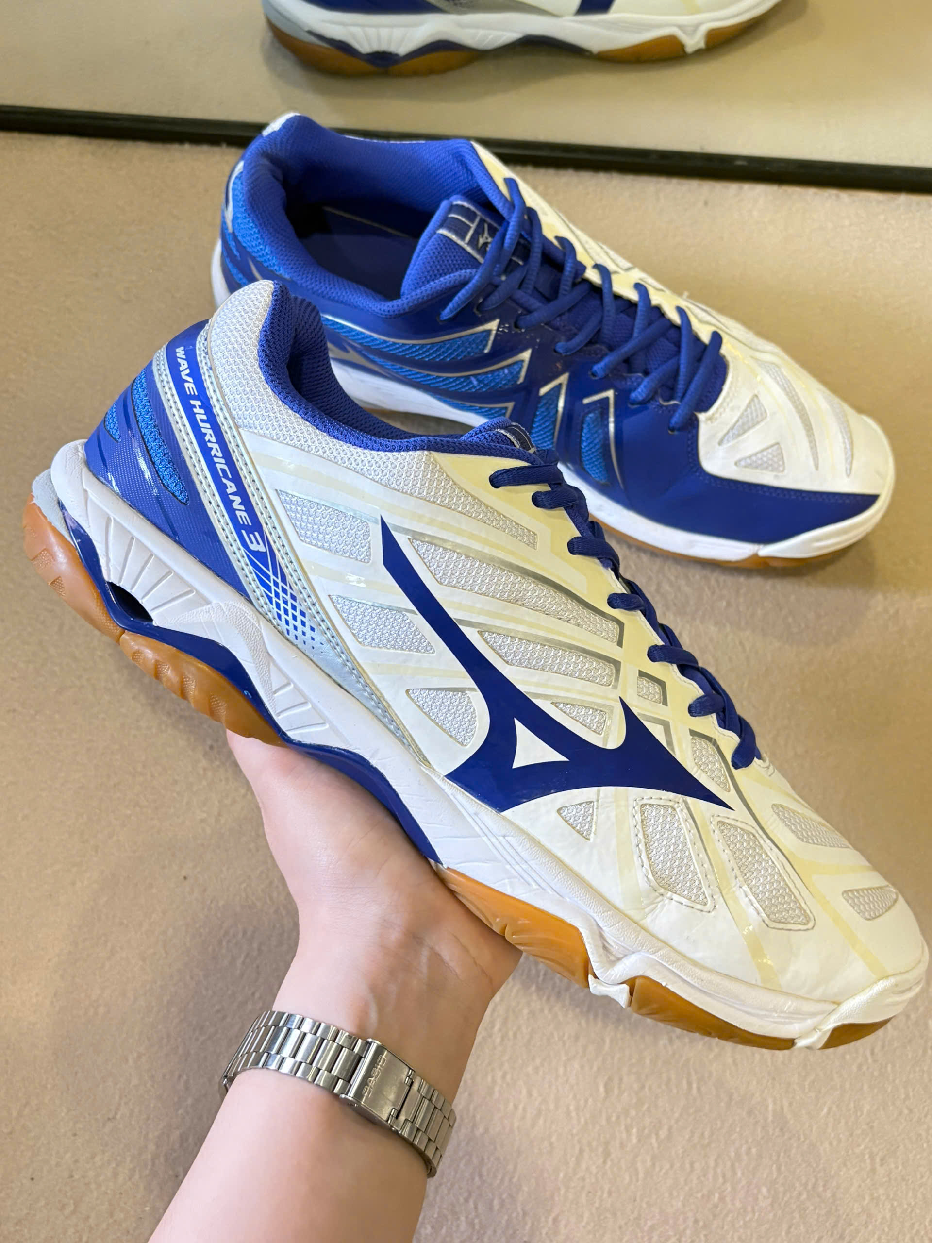Mizuno Wave Hurricane 3 Volleyball Shoes V1GB174022 - White/Blue_thumbnail_0