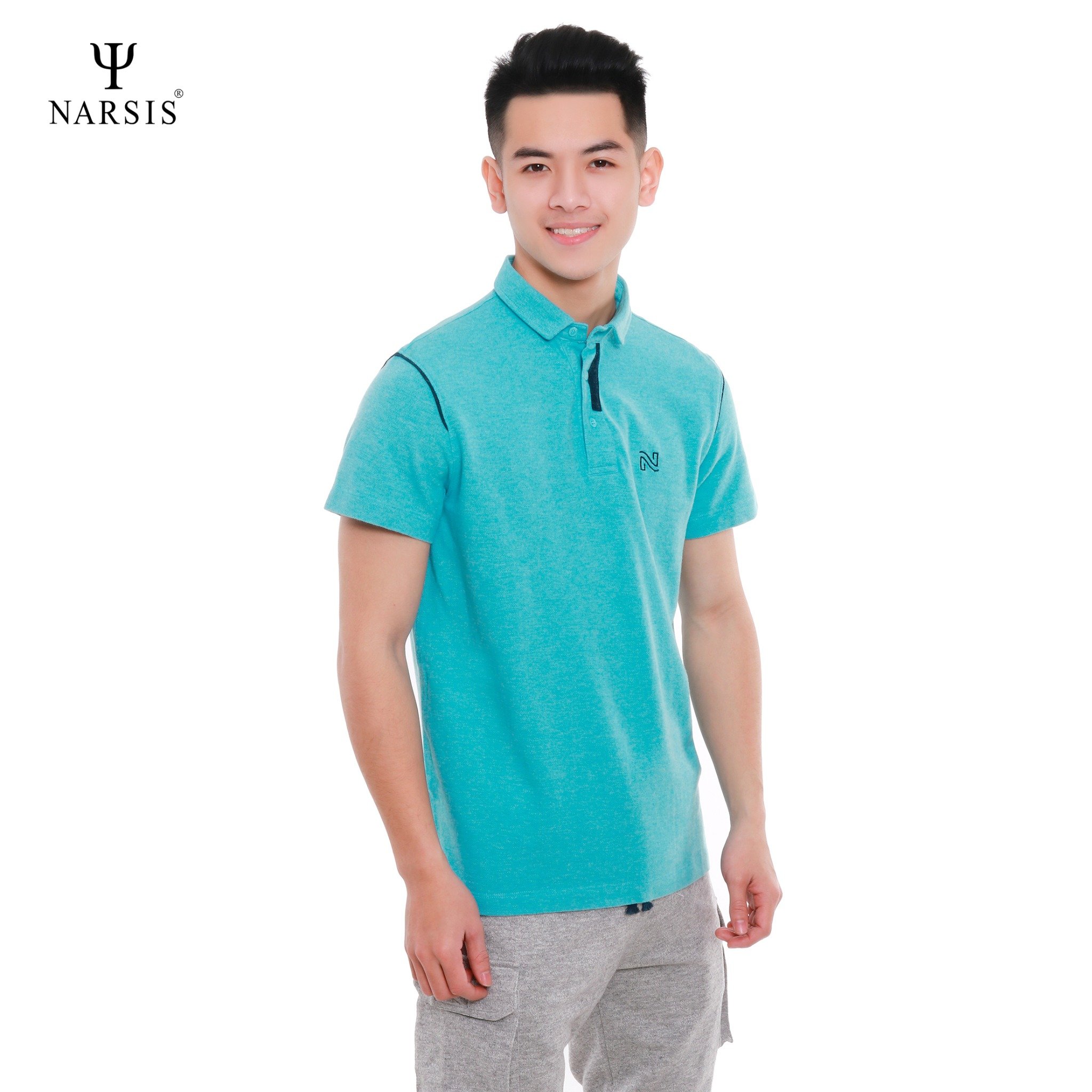 ÁO POLO CÓ CỔ NAM D8003 NARSIS CHẤT LIỆU THOÁNG MÁT, DỄ CHỊU, THOẢI MÁI CẢ NGÀY, DỄ VẬN ĐỘNG_thumbnail_2