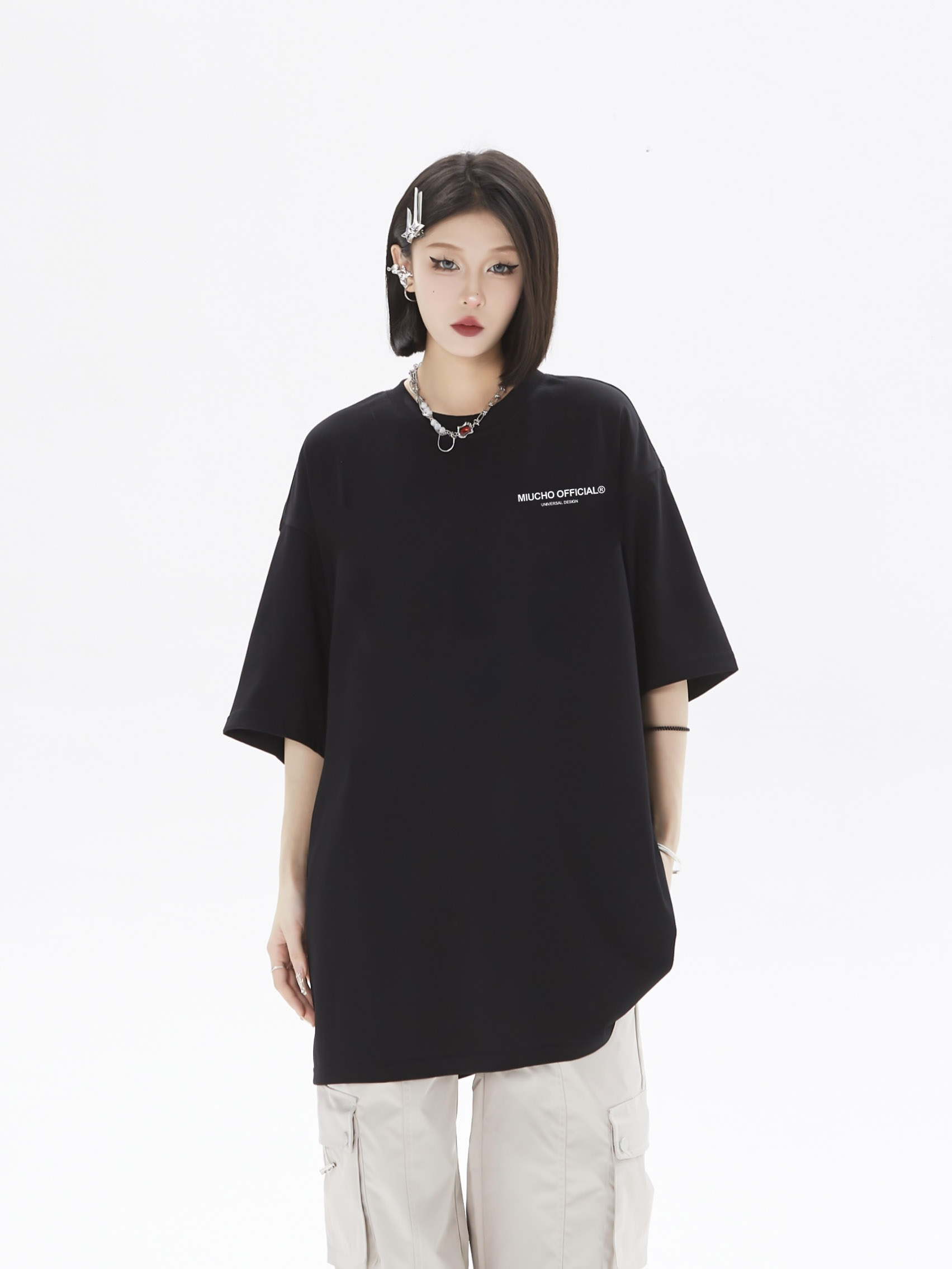 Áo thun form rộng unisex vải cotton MT119 Miucho Brand in graphic_thumbnail_4