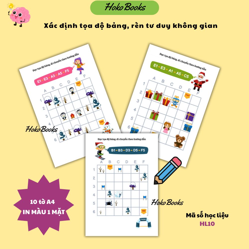 HL10 Học liệu Xác định tọa độ bảng, rèn tư duy không gian
