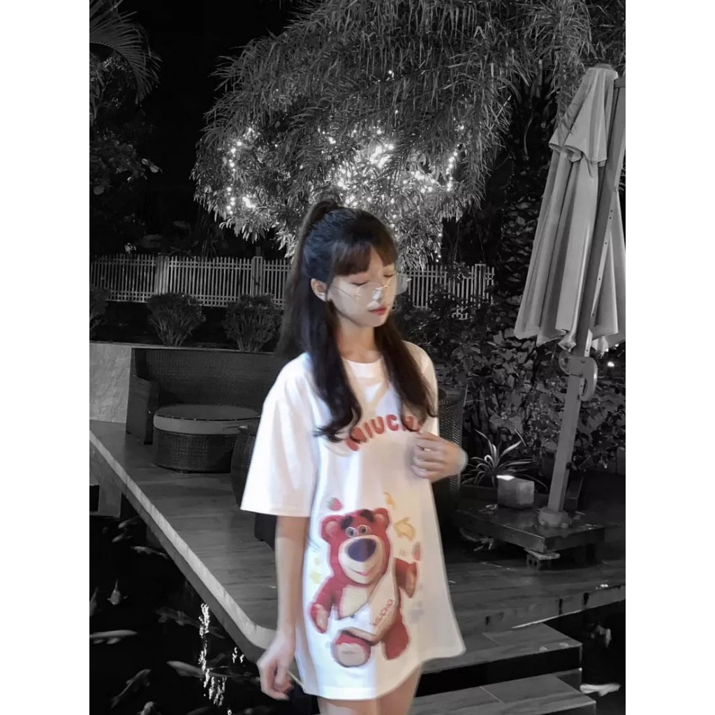 Áo thun nữ form rộng AT399 Miucho chất vải cotton in brand name_thumbnail_3