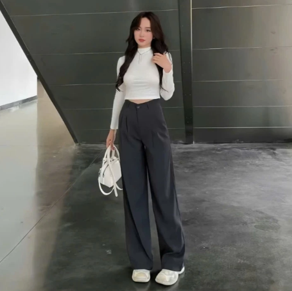 Quần suông cạp chun sau vải gold nhật cao cấp túi chéo 2 bên_thumbnail_1